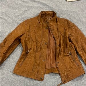Jessica Simpson Tan Leather Jacket